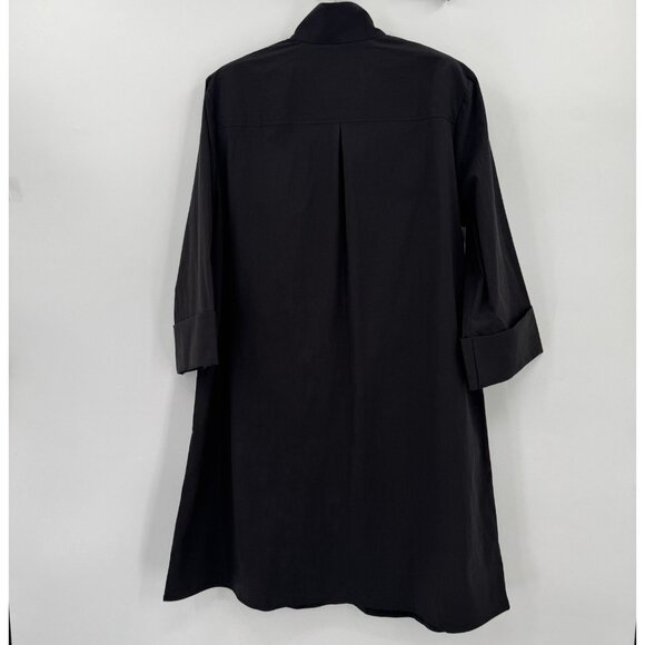 Tuckernuck Women's Black Charlie Shirt Dress Stand Collar Cotton Poplin XXL 2XL - Picture 8 of 8